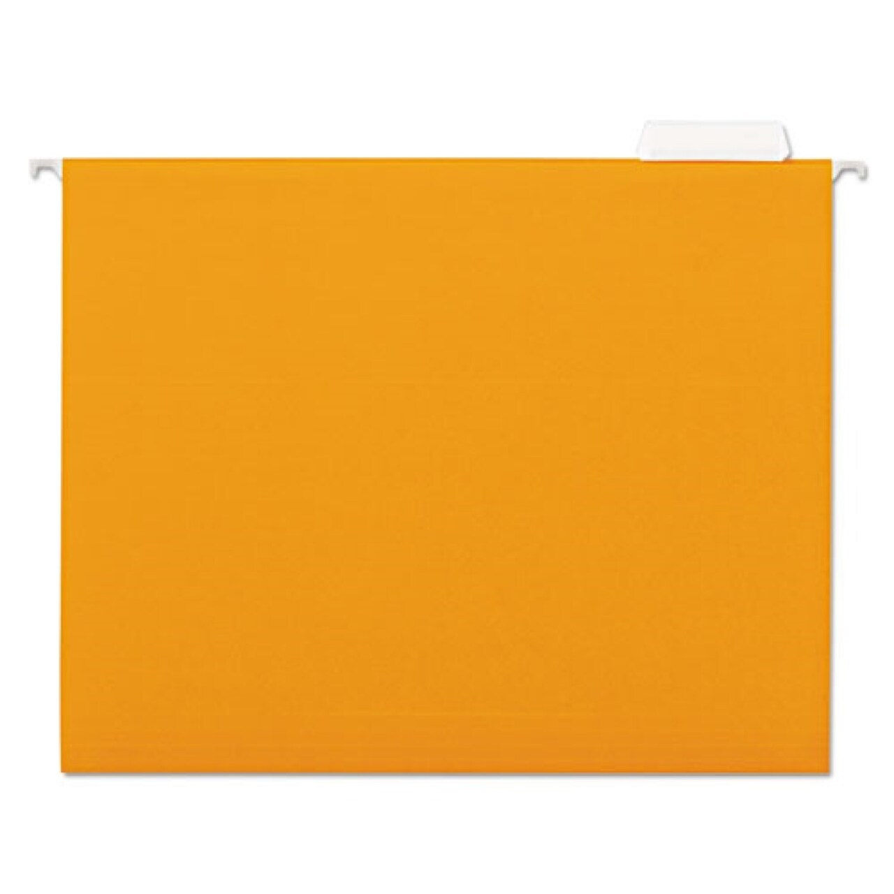 Universal 1/5-Cut Tab, Deluxe Bright Color Hanging File Folders - Letter Size, Orange (25/Box)